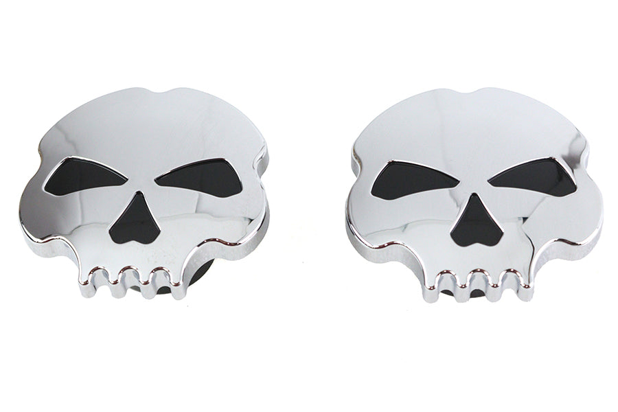 HARLEY Skull Style Gas Cap Set Chrome fits 1996-1999 FLST,   1996-1999 FXST,