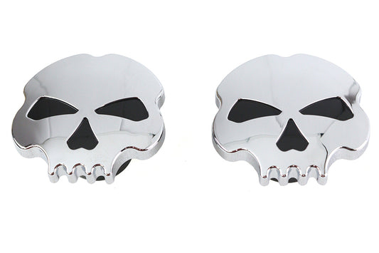 HARLEY Skull Style Gas Cap Set Chrome fits 1996-1999 FLST,   1996-1999 FXST,
