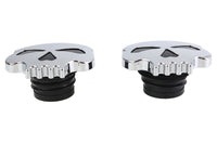 HARLEY Skull Style Gas Cap Set Chrome fits 1996-1999 FLST,   1996-1999 FXST,