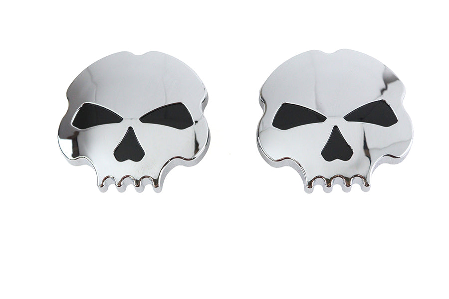 HARLEY Skull Style Gas Cap Set Chrome fits 1996-1999 FLST,   1996-1999 FXST,