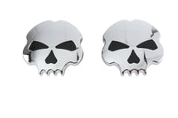 HARLEY Skull Style Gas Cap Set Chrome fits 1996-1999 FLST,   1996-1999 FXST,