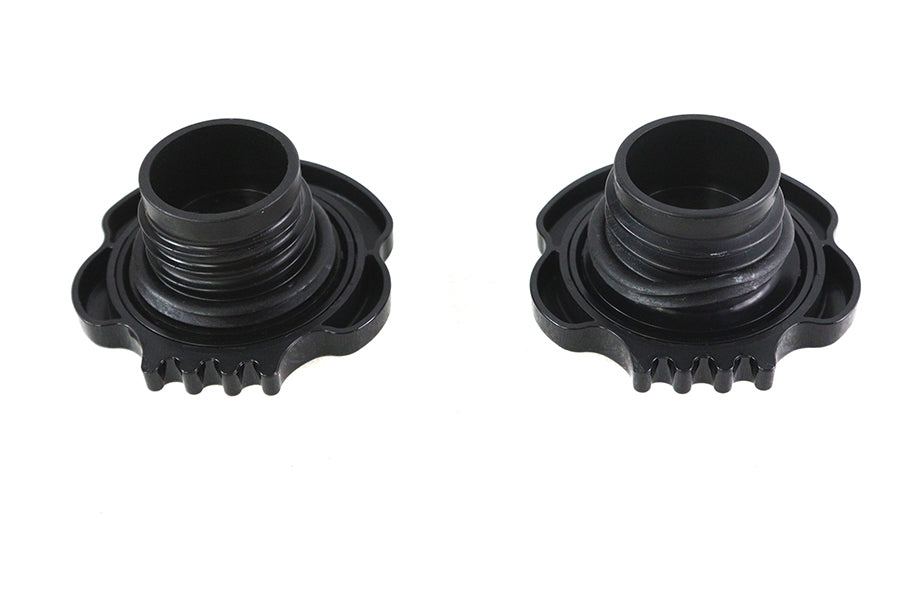 HARLEY Skull Style Gas Cap Set Black fits 1996-1999 FLST,   1996-1999 FXST,