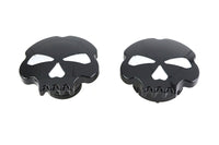 HARLEY Skull Style Gas Cap Set Black fits 1999-2017 FLST,   1999-2017 FXST,   1999-2016 FXD,