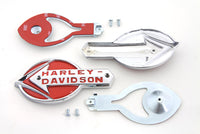 HARLEY Gastankembleme mit roter Schrift passend für 1959-1960 FL,