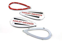 HARLEY Gastankembleme mit roter Schrift, passend für alle Modelle