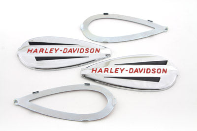 HARLEY Gastankembleme mit roter Schrift, passend für alle Modelle