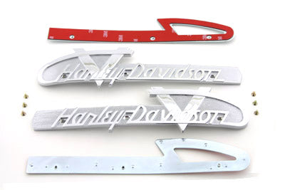 HARLEY Gas Tank Emblems with Chrome Lettering Fits 0-  All, models