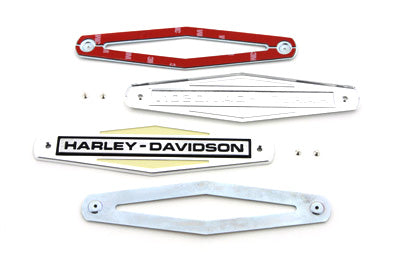 HARLEY Gastankembleme mit schwarzer Beschriftung Passend für 1966-1971 FL,