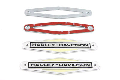 HARLEY Gastankembleme mit schwarzer Beschriftung Passend für 1966-1971 FL,