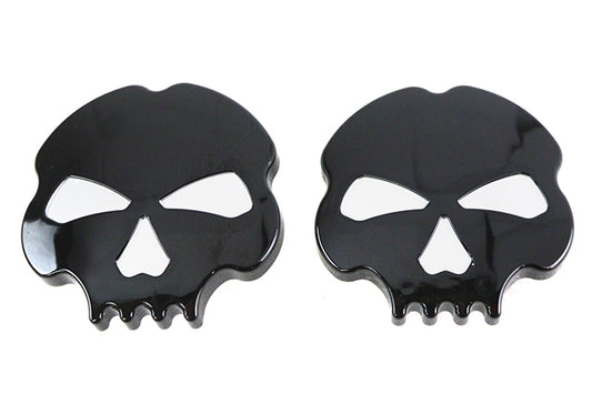 HARLEY Skull Style Gas Cap Set Vented and Non-Vented Black fits 2018-UP FXST,   2018-UP FLST,