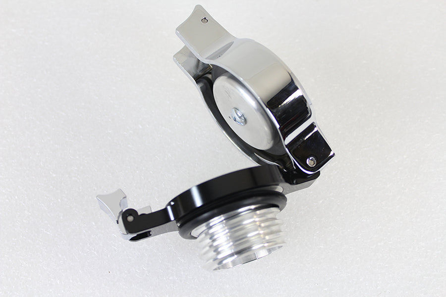 HARLEY Klapptankverschluss belüftet Chrom Passend für 1996-UP XL, 1996-UP FLST, 1996-2017 FXD, 1996-UP FXS