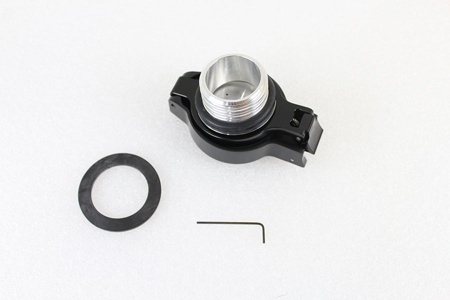 HARLEY Tankdeckel Klappbar Entlüftet Schwarz Passt für 1996-UP XL, 1996-UP FLST, 1996-2017 FXD, 1996-UP FXST