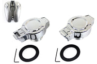 HARLEY Klapptankdeckel Set Chrom Passend für 1996-1999 FLST, 1996-1999 FXST,