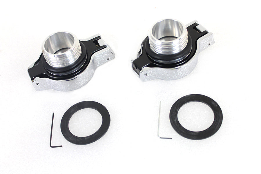 HARLEY Klapptankdeckel Set Chrom Passend für 1996-1999 FLST, 1996-1999 FXST,