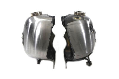 HARLEY Bobbed 3.5 Gallon Handshift Gas Tank Set fits 1957-1957 FL,