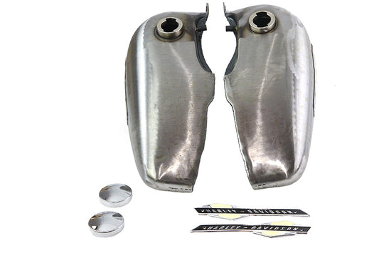 HARLEY Bobbed 5 Gallon Gas Tank Set with Emblems fits 1941-1984 FL,  1971-1984 FX,