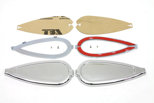 HARLEY Teardrop Gas Tank Emblem Kit Fits 1936-1952 W,   1936-1952 EL,   1941-UP FL,   1941-UP FL,