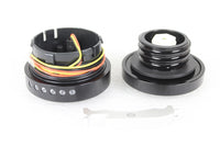 HARLEY Schwarzes LED-Tankuhr- und Tankdeckel-Set, glatte Ausführung, passend für 1996–2017 FXST, 1996–2017 FLST,
