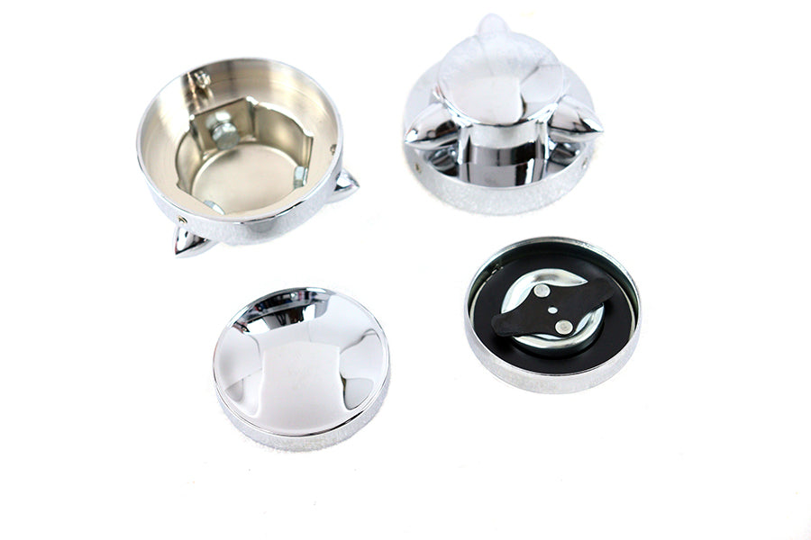 HARLEY Krommet Tankdeckel-Set passend für FL 1941-1964,