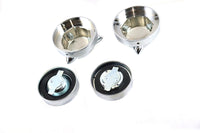 HARLEY Krommet Tankdeckel-Set passend für 1965-1982 FL,