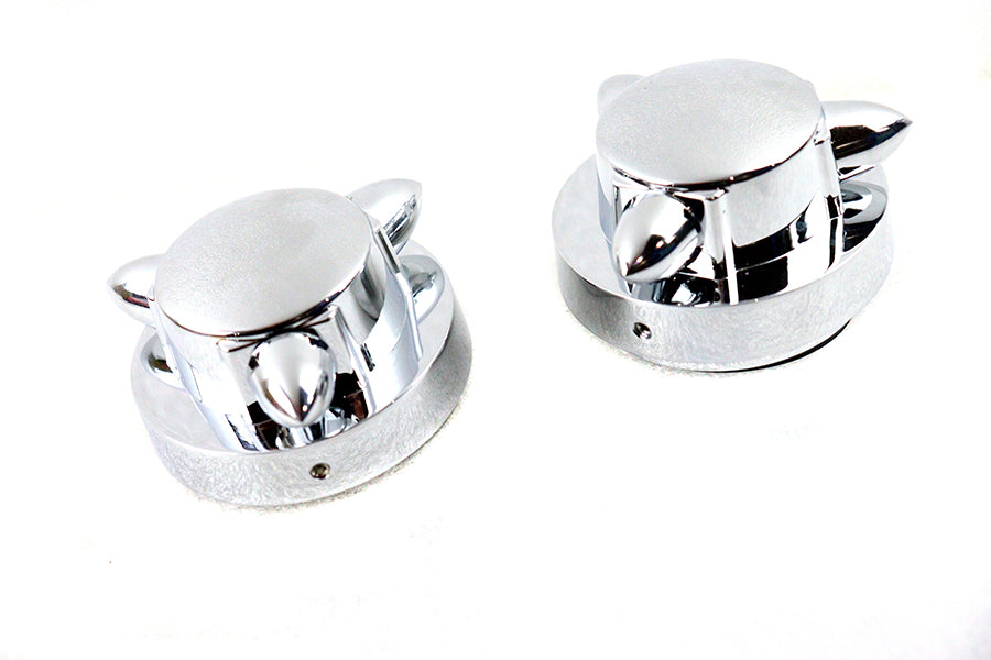 HARLEY Krommet Tankdeckel-Set passend für 1965-1982 FL,