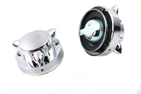 HARLEY Krommet Tankdeckel-Set passend für 1965-1982 FL,