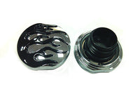 HARLEY Tankdeckel-Set, belüftet und unbelüftet, im Flammen-Stil, passend für 1983-1984 FL, 1984-1995 FXST, 1986-199