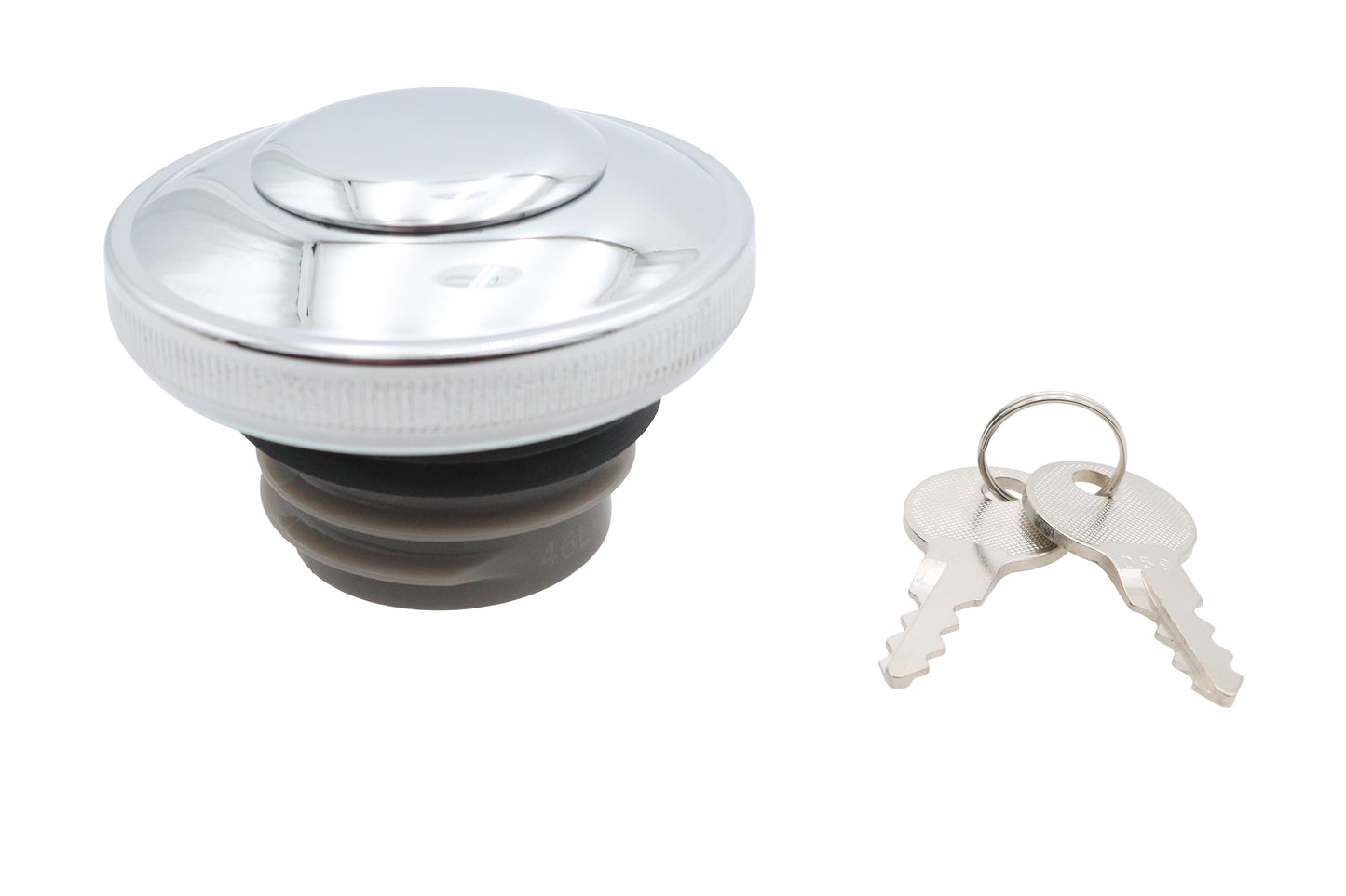 NON-VENTED LOCKING GAS CAP, CHROME