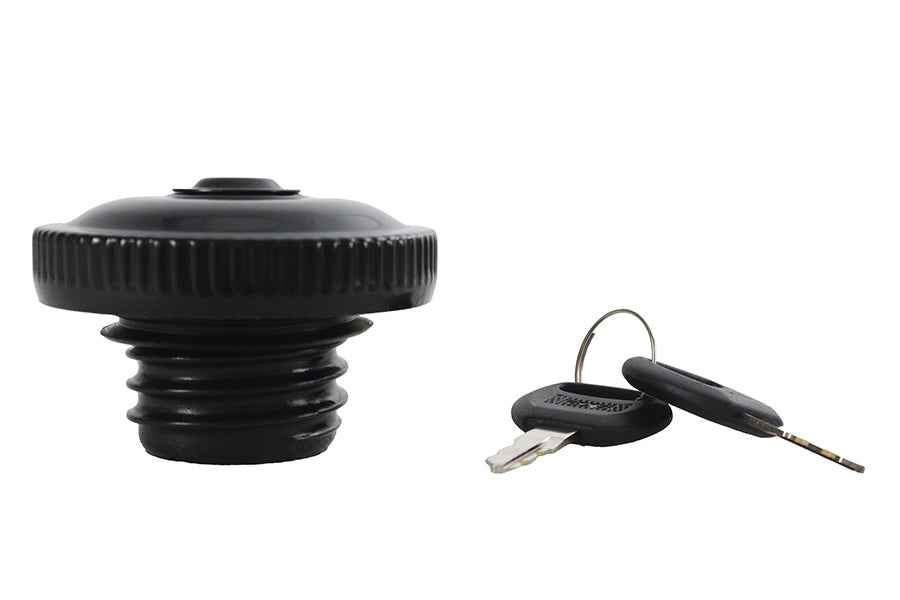 HARLEY Locking Bung Gas Cap Black Fits 1982-1995 XL,   1991-1995 FXD,   1982-1995 FLT,   1982-1995 F