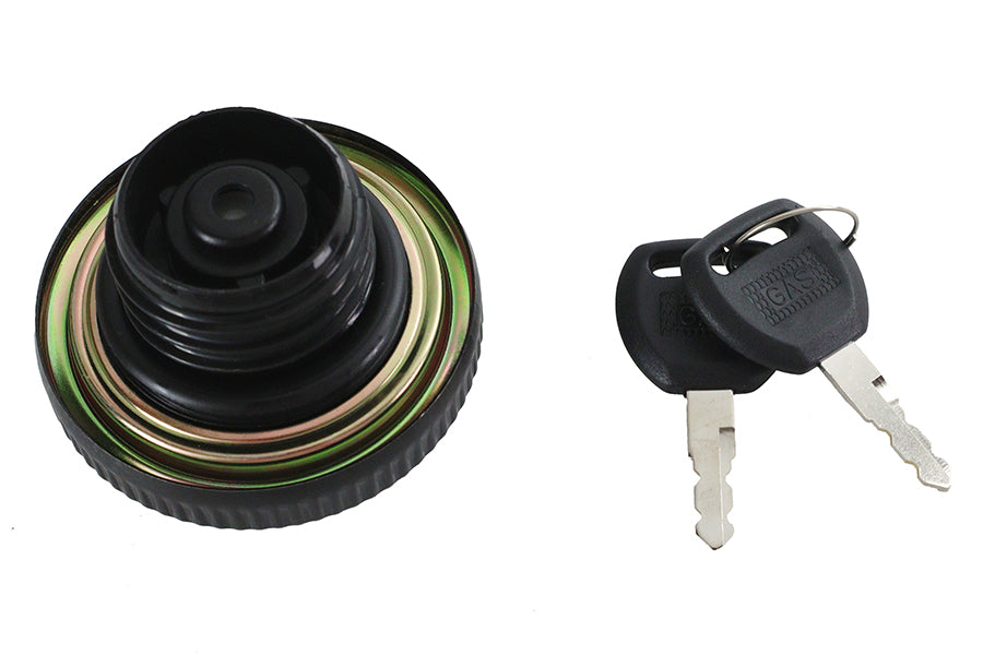 HARLEY Locking Bung Gas Cap Black Fits 1982-1995 XL,   1991-1995 FXD,   1982-1995 FLT,   1982-1995 F