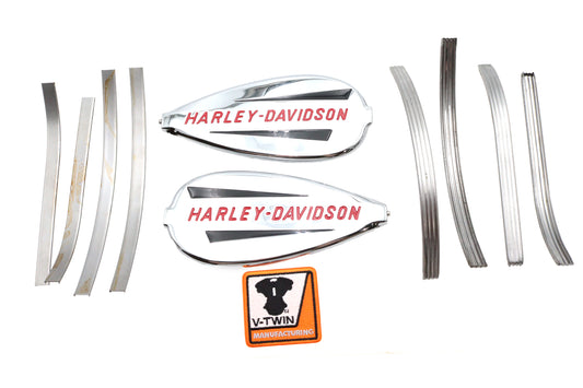 HARLEY Bobbed 3.5 Gallon Gas Tank Trim Kit Fits 1940-1946 FL,