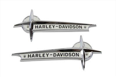 HARLEY OE Emblem-Set mit schwarzer Beschriftung Passend für 0- Alle Modelle