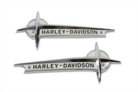HARLEY OE Emblem-Set mit schwarzer Beschriftung Passend für 0- Alle Modelle