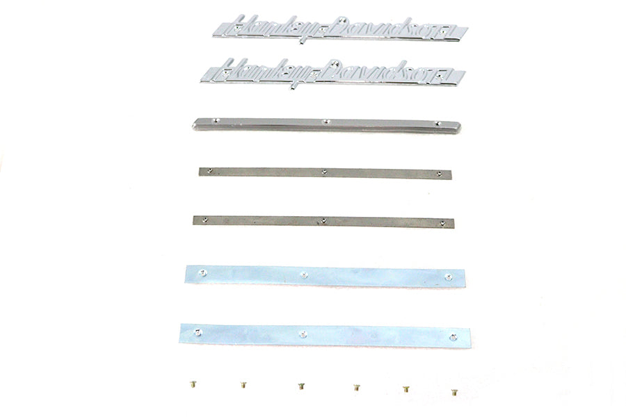 HARLEY 1951-1954 Emblem-Kit mit Edelstahlstreifen Passt 0-  Custom, Anwendung