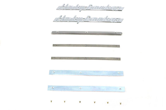 HARLEY 1951-1954 Emblem-Kit mit Edelstahlstreifen Passt 0-  Custom, Anwendung