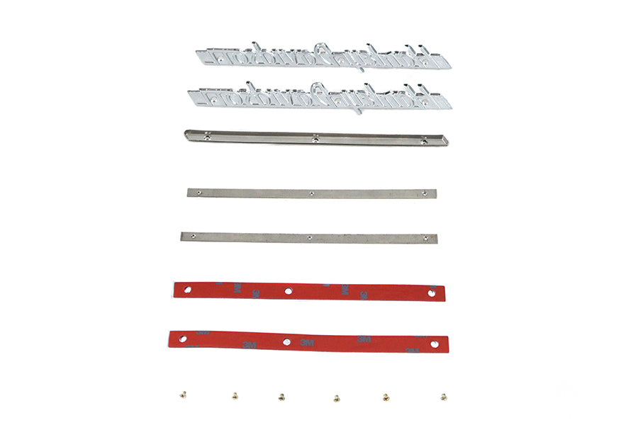 HARLEY 1951-1954 Emblem-Kit mit Edelstahlstreifen Passt 0-  Custom, Anwendung