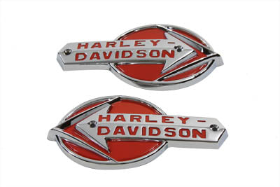HARLEY OE Emblem Set mit rotem Schriftzug passend für 0- Alle Modelle