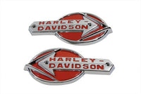 HARLEY OE Emblem Set mit rotem Schriftzug passend für 0- Alle Modelle