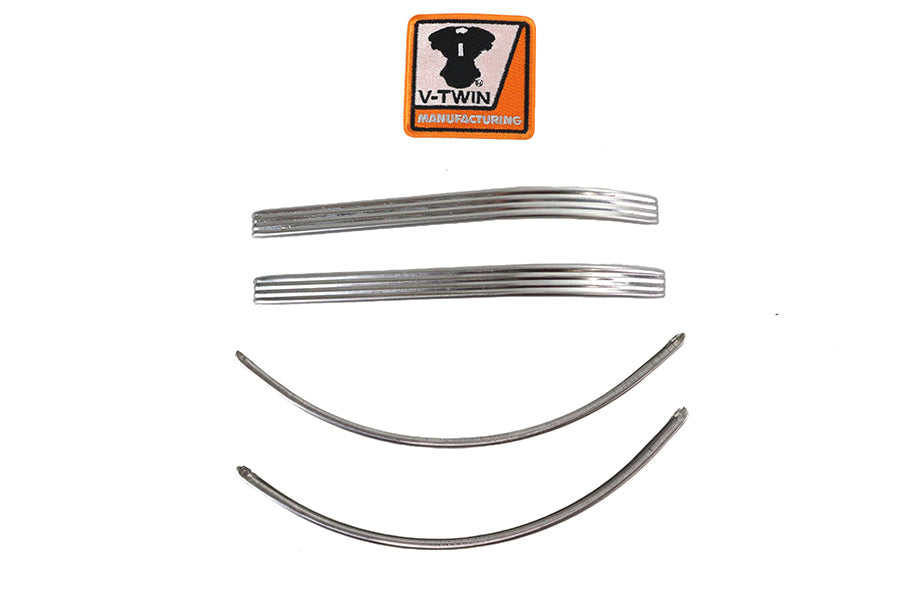 HARLEY Knucklehead Tank Edelstahl Zierleisten Set 1940-46 Passend für 1940-1946 FL,   1940-1946 EL,   1940-1
