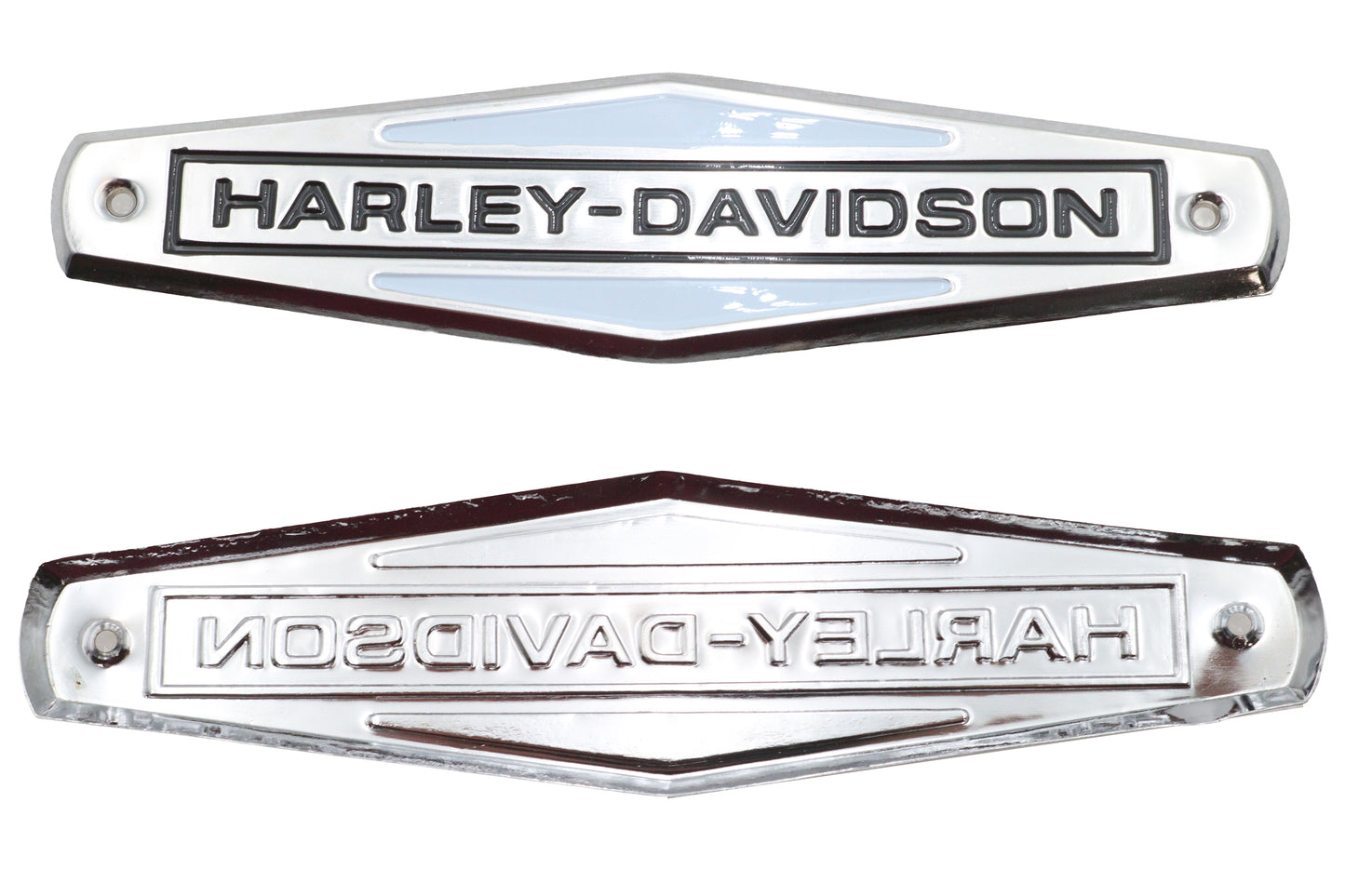 HARLEY Eagle Iron 1966-1972 Tankemblem-Set mit schwarzer Schrift Passend für 1966-1972 FL,