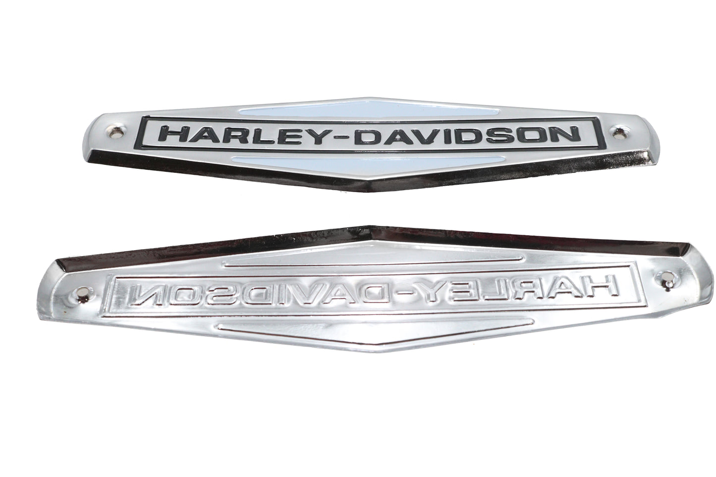 HARLEY Eagle Iron 1966-1972 Tankemblem-Set mit schwarzer Schrift Passend für 1966-1972 FL,