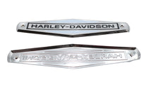 HARLEY Eagle Iron 1966-1972 Tankemblem-Set mit schwarzer Schrift Passend für 1966-1972 FL,