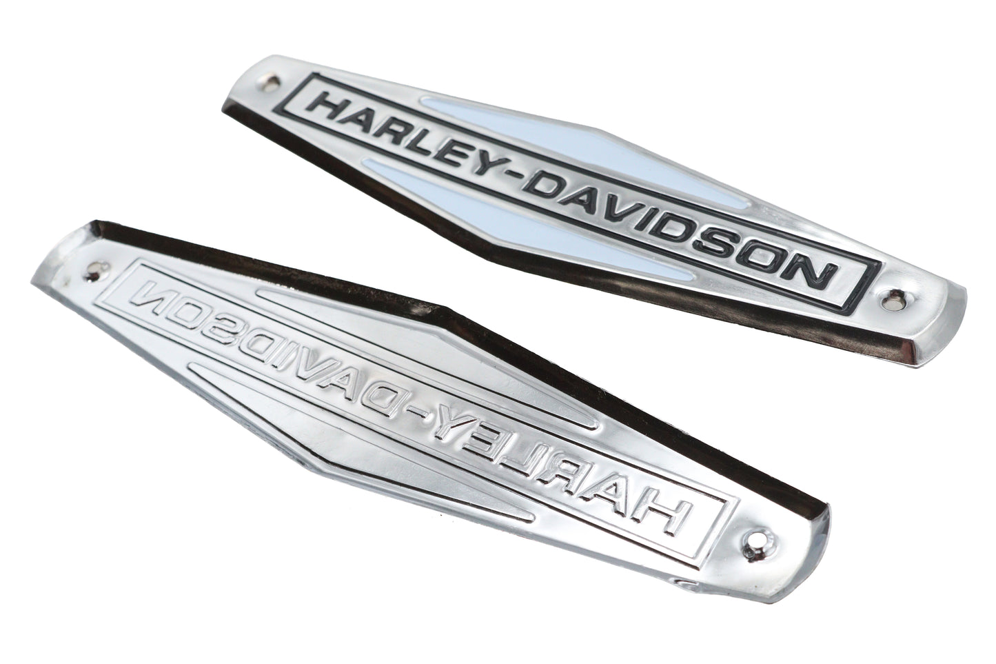 HARLEY Eagle Iron 1966-1972 Tankemblem-Set mit schwarzer Schrift Passend für 1966-1972 FL,