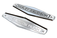 HARLEY Eagle Iron 1966-1972 Tankemblem-Set mit schwarzer Schrift Passend für 1966-1972 FL,