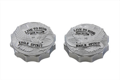 HARLEY Eagle Spirit Gas Cap Set Vented and Non-Vented Fits 1965-1982 FL,