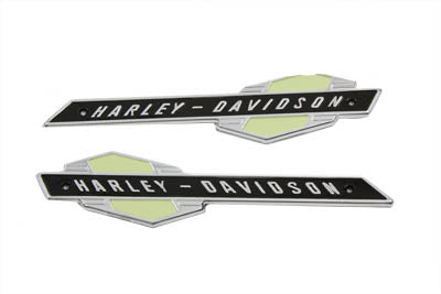 HARLEY OE Emblem Set mit silberner Schrift Passend für 0- Alle, Modelle