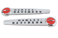 HARLEY OE Emblem-Set mit schwarzen Schriftzügen, passend für 1947–1950 FL,