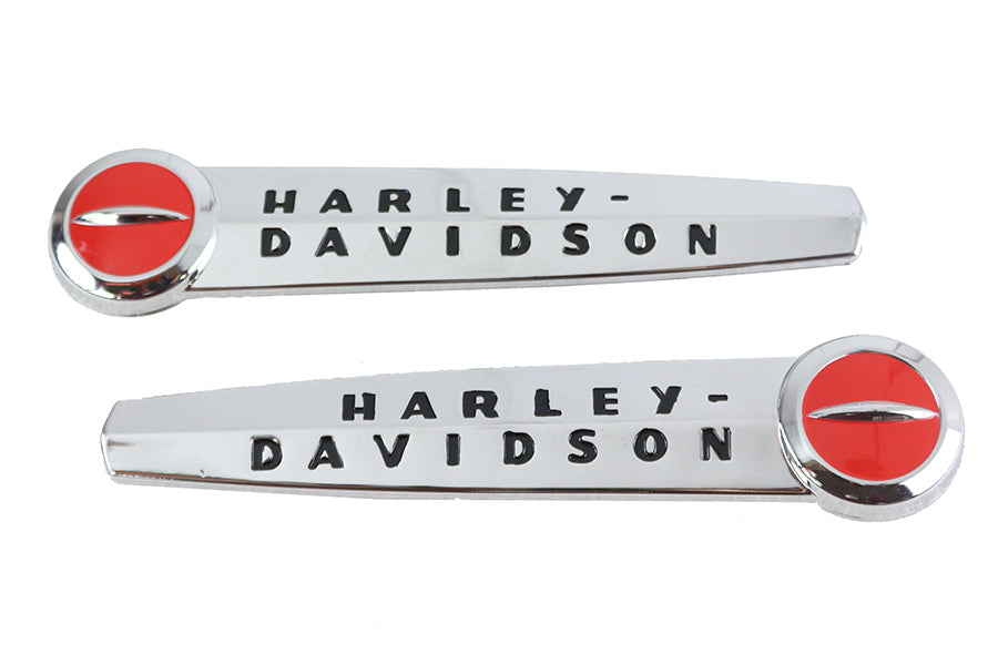 HARLEY OE Emblem-Set mit schwarzen Schriftzügen, passend für 1947–1950 FL,