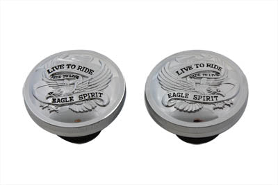 HARLEY Eagle Spirit Tankdeckel-Set belüftet und unbelüftet Passend für 1983-1984 FL, 1986-1995 FLST, 1985-19