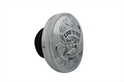 HARLEY Eagle Spirit Tankdeckel, unbelüftet, passend für 1984–1995 FXST, 1986–1995 FLST, 1983–1984 FL, 1979